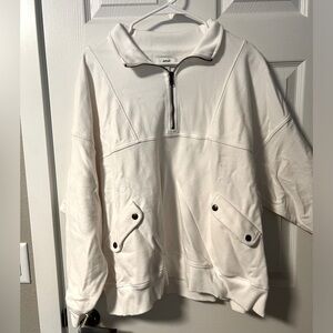 Aerie Luxe Motto Quarter Zip Sweatshirt L
